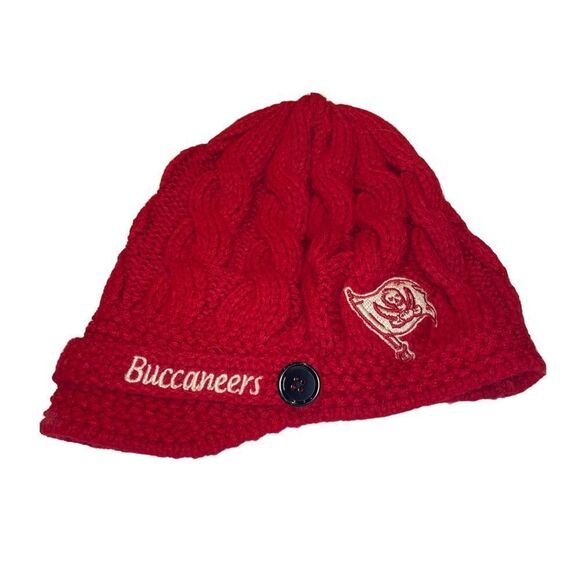 Tampa Bay Buccaneers Red Knit Newsboy Cap Beanie Hat - Picture 1 of 9